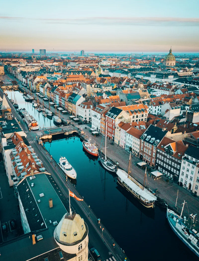 Nyhavn aerial view, Copenhagen