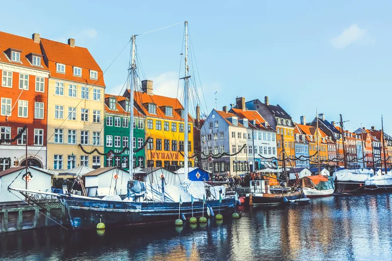 Colourful Nyhavn harbour, Copenhagen